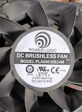 PLA08038B24M POWER LOGIC 8038 24V 0.80A 8厘米 变频器散热风扇