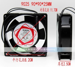 轴流风机SF9225AT N220V2092HBL90 220V0.07A散热滚珠