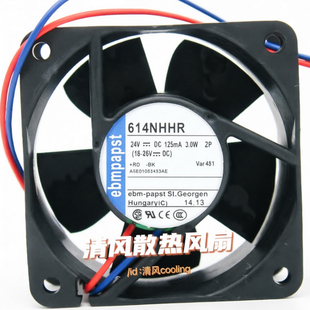 A5E01052493AE 24V 125mA 3.0W 6025 125mA 614NHHR机箱散热风扇