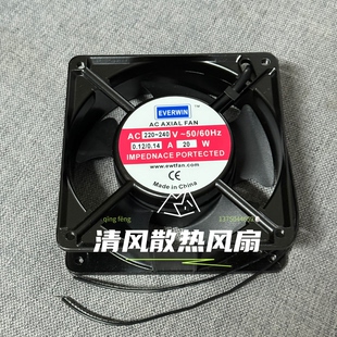 FAN 220V 20W 12038机柜风机 0.14A AXIAL 0.12A EVERWIN 240V