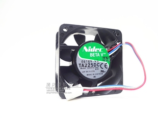 Nidec 6025 12V 0.17A 6CM 4线静音 温控 CPU电源机箱 服务器风扇