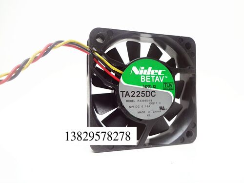 Nidec 6015 TA225DC R33965-58 CIS1F 12V 0.16A 6CM CPU机箱风扇
