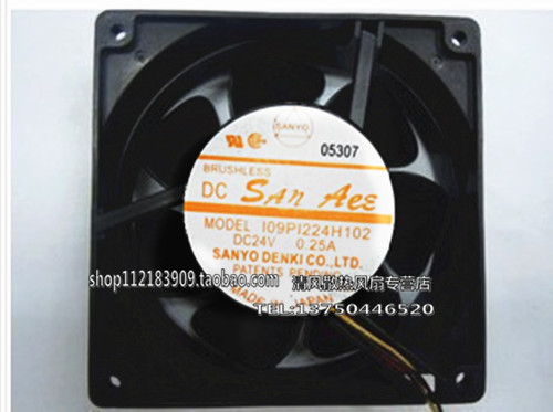 原装三洋109P1224H102 12025 24V 0.25A 铝框散热风扇