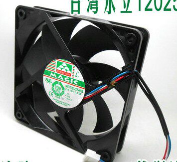 台湾永立12厘米 12025 双滚珠风扇 4针PWM调速 MGT12012XB