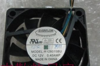 EVERFLOW 6015 MODEL R126015BU 12V 0.40A 6CM风扇 4线