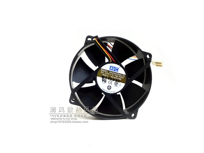 AVC 9厘米圆框风扇 双滚珠轴承 0.7A 支持PWM4线调速 DA09025B12U
