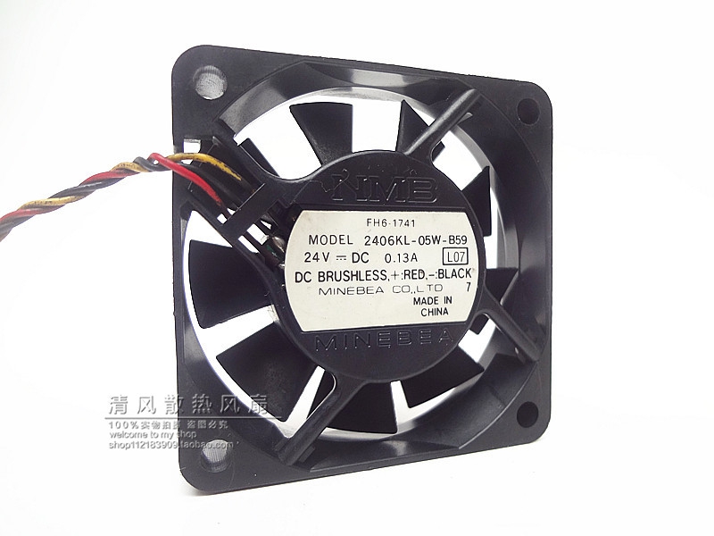 NMB 2406KL-05W-B59 6015 24V 0.13A 6CM 带检测报警 变频器风扇