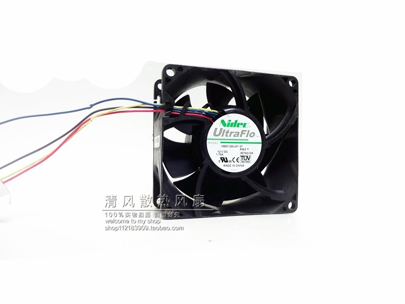 NIDEC 8038 12V 1.76A 8CM/厘米 H80E12BUA7-57 大风量服务器风扇
