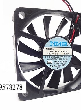 NMB 6010 12V 0.35A 6cm 6厘米 2线 CPU 机箱风扇 2404KL-04W-B50