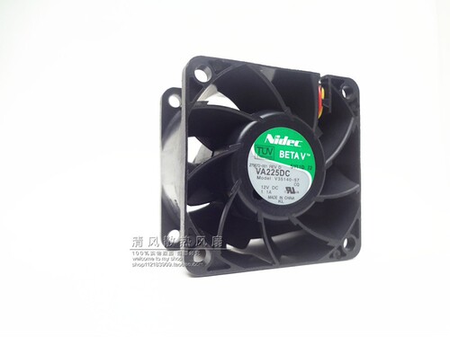 NIDEC VA225DC 6038 12V 1.1A 6CM 暴力服务器机箱风扇 V35140-57