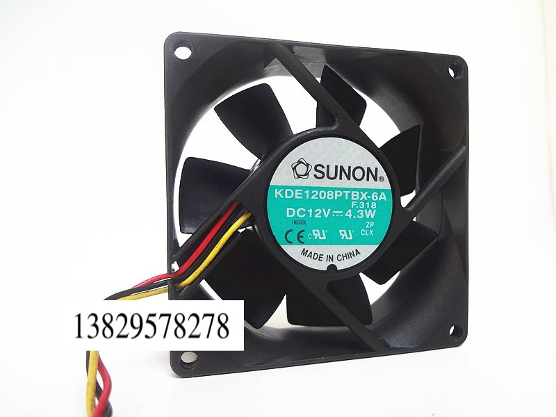 建准 8025 8CM 12V 4.3W 双滚珠 机箱 电源风扇 KDE1208PTBX-6A