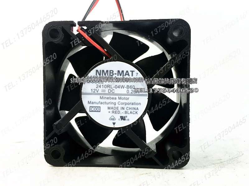2410RL-04W-B60 NMB散热风扇 12V 0.26A 60*60*25MM 2线