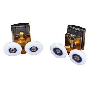 铜弹跳轮圆弧淋浴房滑轮浴室玻璃移门吊轮浴门滚轮卫浴滑轮双轮