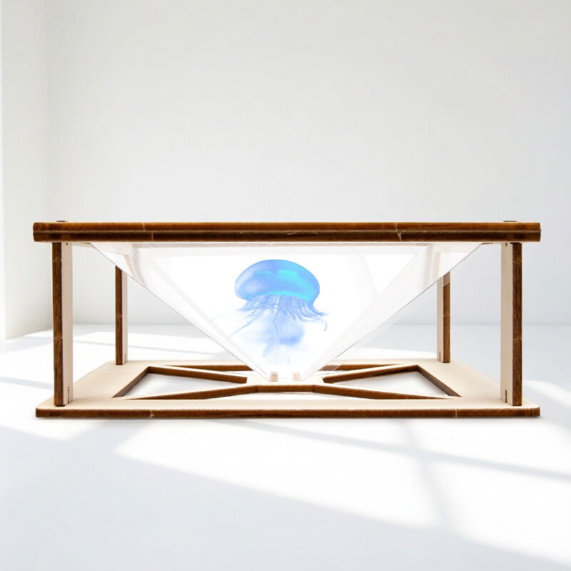 全息投影diy手工拼装科技小制作学生儿童虚拟现实3D材料包实验