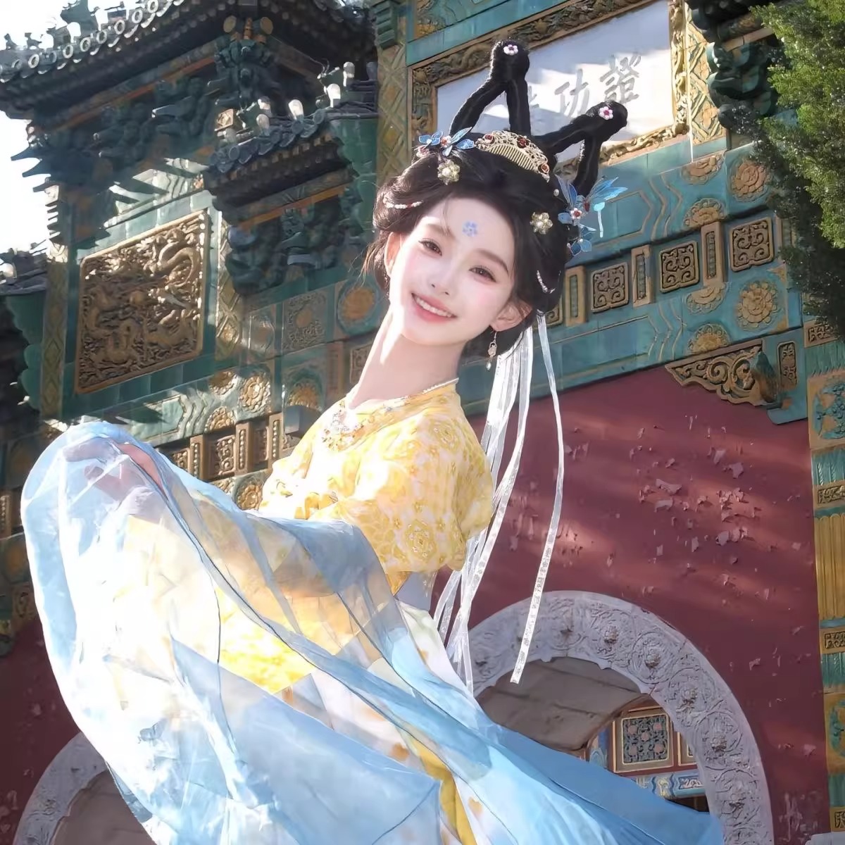 新款汉服女月桂复原重工刺绣唐制
