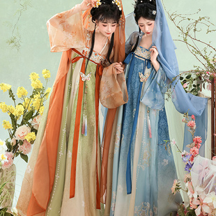 新款原创花满园唐制汉服女国风对襟衫齐胸破裙日常仙气夏季姐妹款