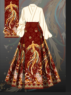 凤凰马面裙古典日常中式原创汉服