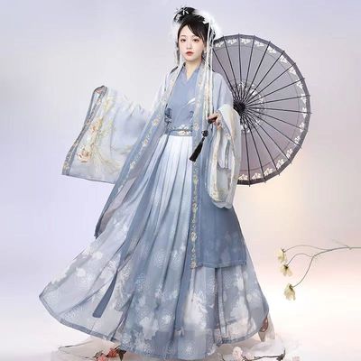 古典舞演出服女成人飘逸中国风成人扇子舞舞蹈服成人古筝表演服装