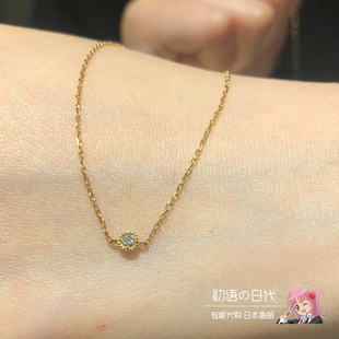 日本代购直邮 agete手链女生 夏 ins简约小众10K黄金手饰七夕礼物