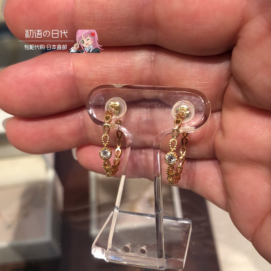 日本代购ginza rim钻石耳环 耳钉女夏季高级感轻奢小众设计 18K金图片
