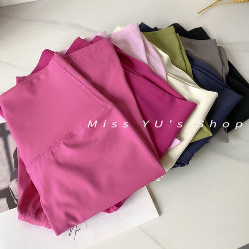 裸感速干多彩五分瑜伽裤质感