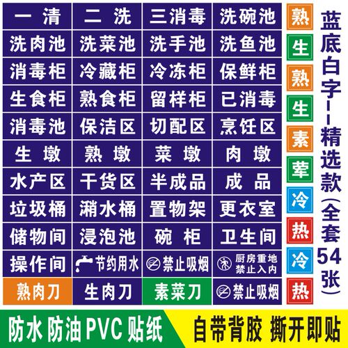 厨房标识分类牌餐饮酒店指示牌