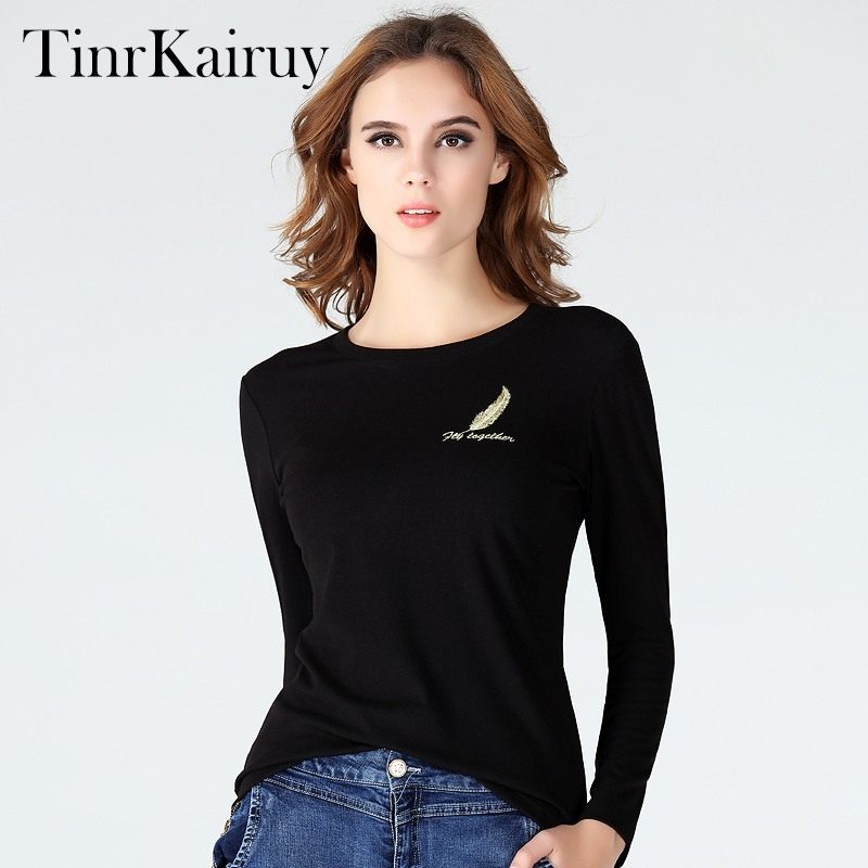 t恤女长袖 2025秋季新款上衣女装圆领欧货小衫欧洲站打底衫内搭女,女装/女士精品,T恤,淘宝优惠券,粉丝福利购,淘宝优惠卷