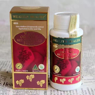 澳洲直邮Wealthy Health富康 30000mg有机红葡萄籽胶囊 2030年