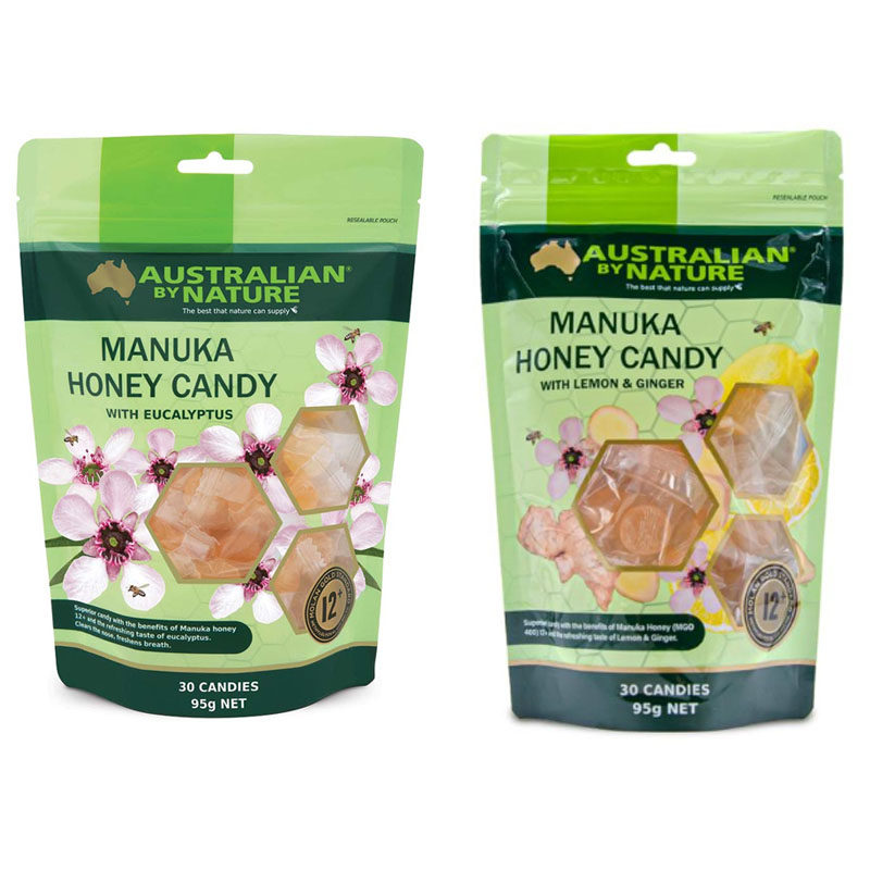 3包澳洲直邮 Australian By Nature12+活性麦卢卡蜂蜂蜜胶润喉糖