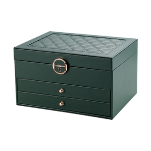 首饰盒多层大容量耳饰耳钉戒指手表项链高档防氧化手饰品收纳盒子