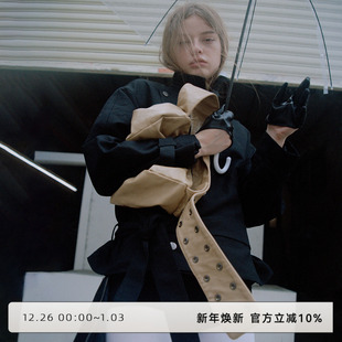 CLOUD WILD白云野边摩登复古单肩包双色大容量宽肩带斜跨包女