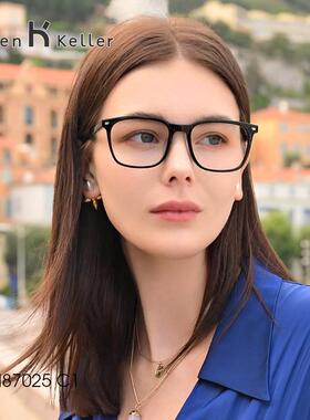 【王一博同款】海伦凯勒新品经典黑框素颜可配度数近视眼镜87025