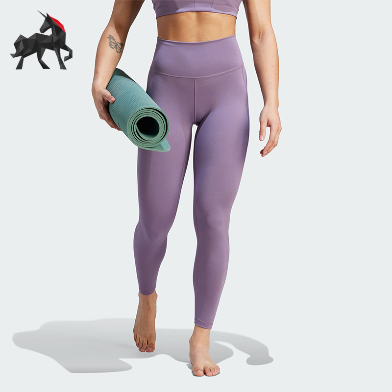 阿迪达斯女士透气健身九分裤