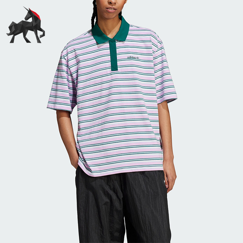 阿迪达斯女士运动休闲POLO衫