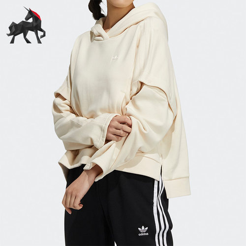 阿迪达斯可拆卸衣袖连帽卫衣