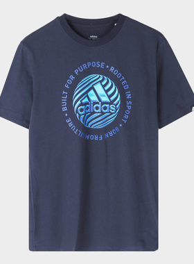 Adidas/阿迪达斯正品男子运动训练跑步白色短袖T恤GD5884