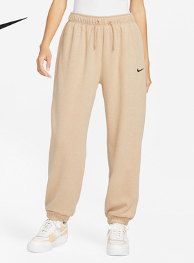 Nike/耐克正品春季女子抓绒保暖运动束脚长裤DV7097-200