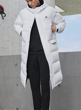 Adidas/阿迪达斯正品冬季男士长款保暖休闲羽绒服IV7559