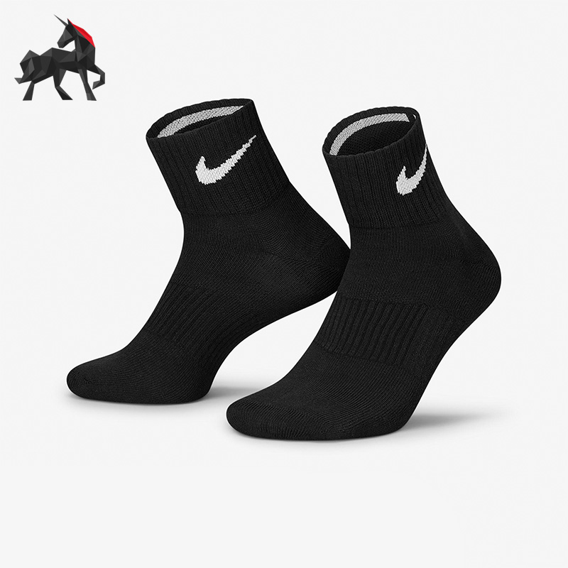 Nike/耐克正品男女同款舒适透气时尚运动袜三双装SX4706-001-封面