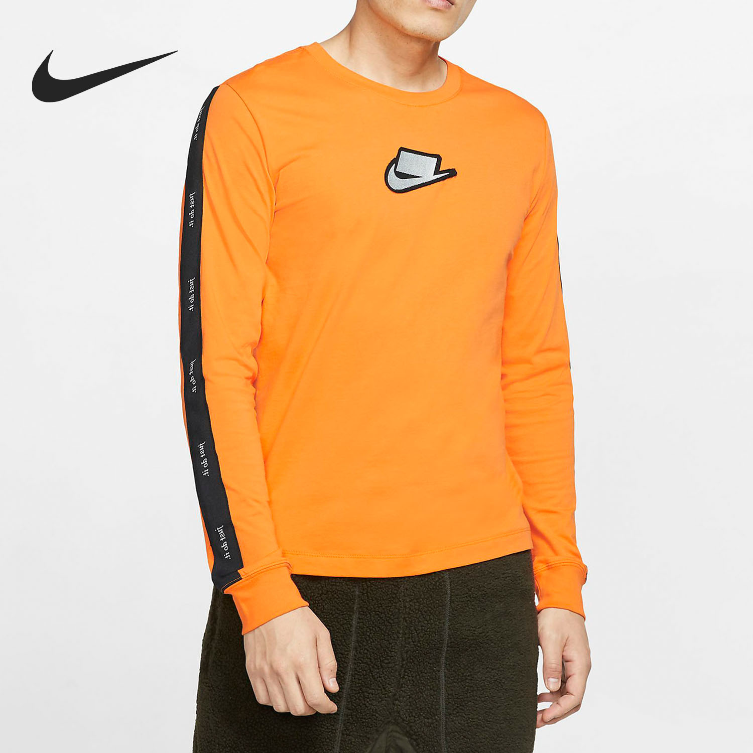 耐克男子运动休闲舒适长袖T恤