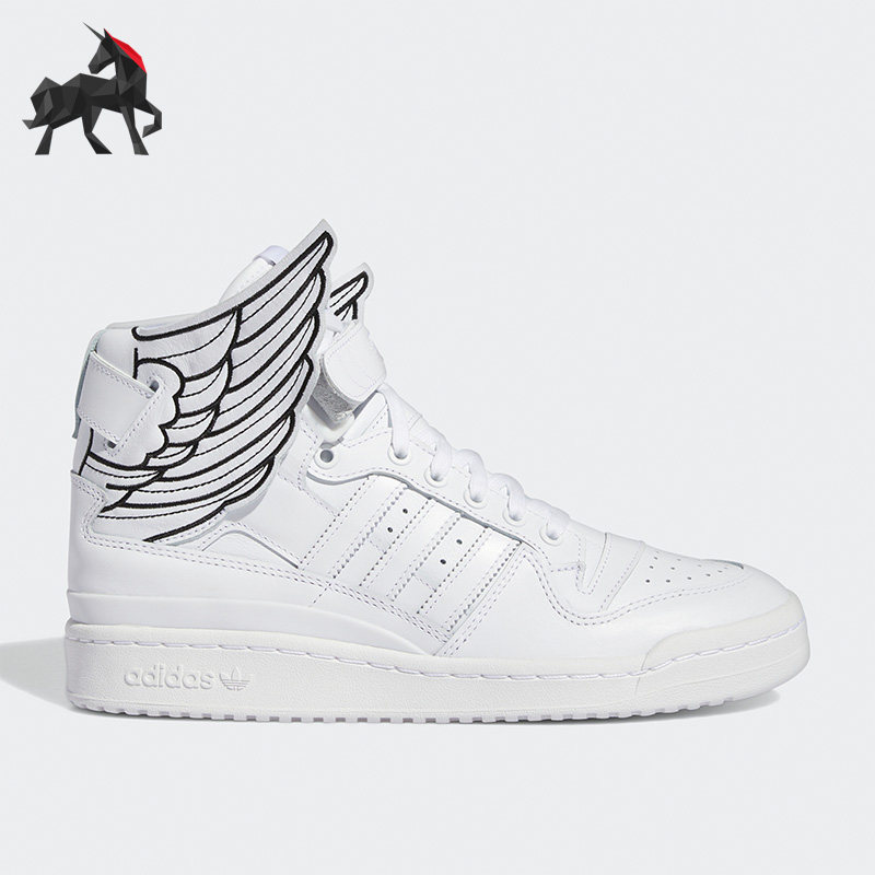 Adidas/阿迪达斯正品三叶草翅膀高帮时尚男女运动休闲板鞋 GX9445