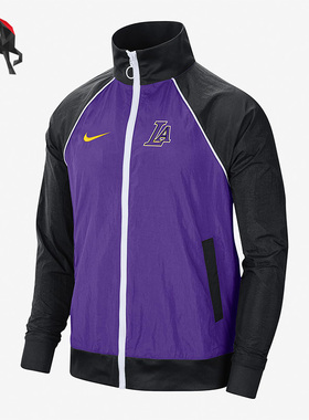 Nike/耐克正品洛杉矶湖人队 男子运动休闲立领夹克外套DD3673-504