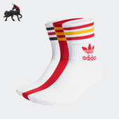 HL9223 三叶草男女透气运动耐磨中筒袜三双装 Adidas 阿迪达斯正品