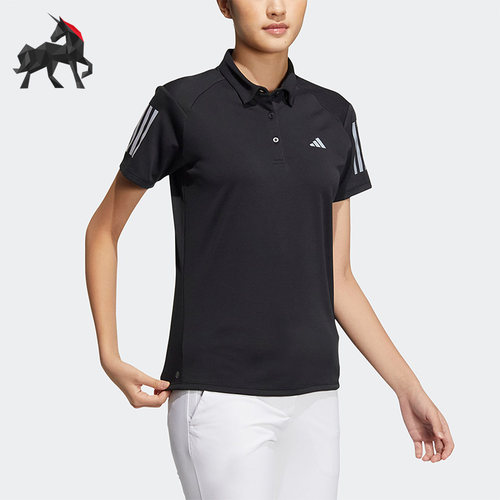 Adidas/阿迪达斯正品女子高尔夫运动短袖POLO衫HT0040