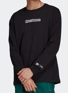 Adidas/阿迪达斯正品年男子圆领三叶草短袖运动T恤HA5819