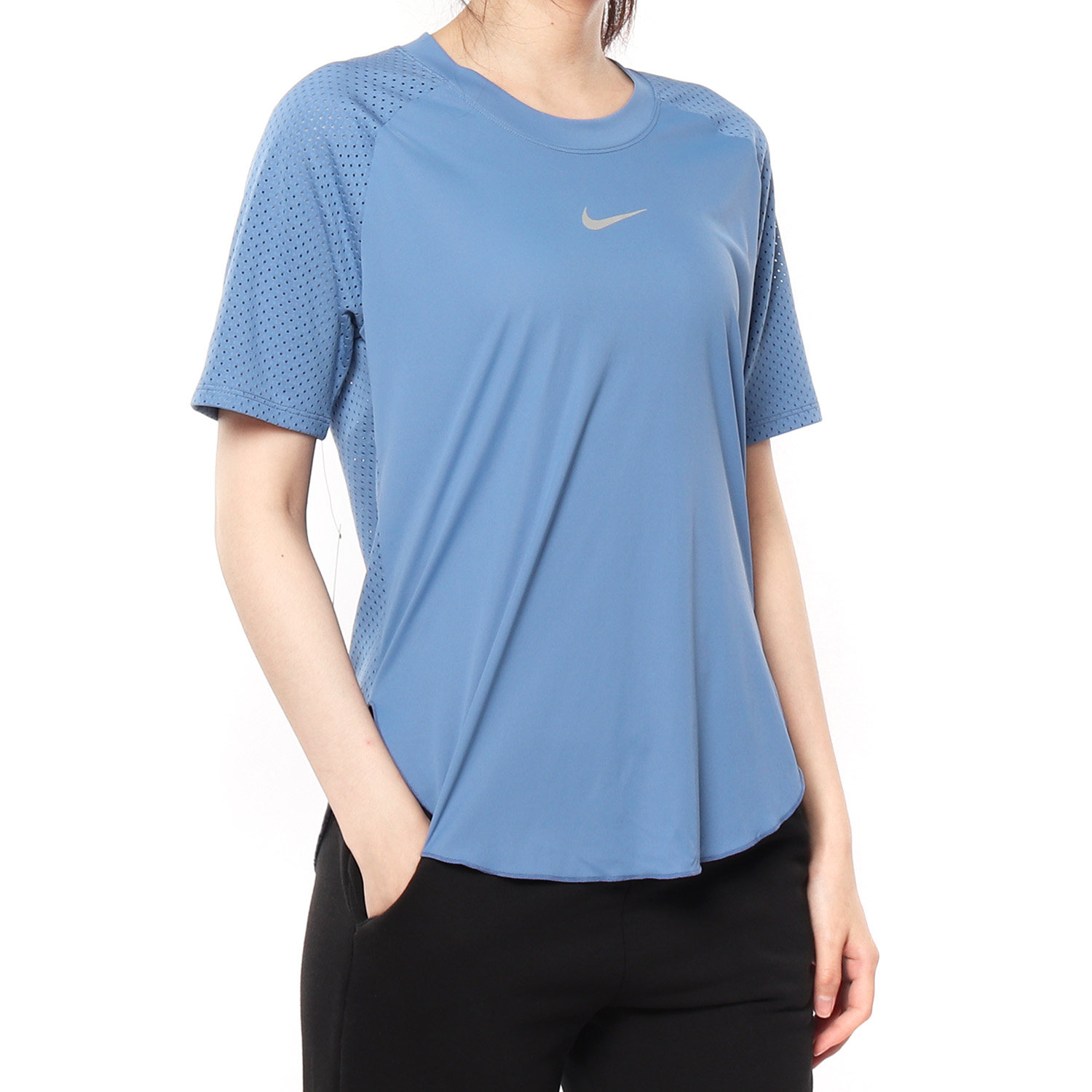 Nike/耐克正品NIKE CITY SLEEK 女子短袖跑步上衣瑜伽AQ5168-010图片