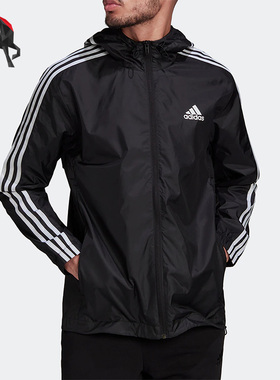 Adidas/阿迪达斯正品男子训练连帽休闲运动外套 HE4321