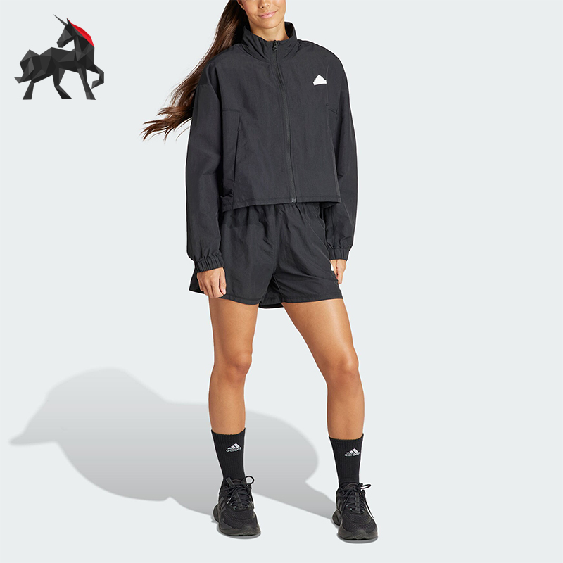 Adidas/阿迪达斯正品女士运动休闲长袖短裤套装IN1839