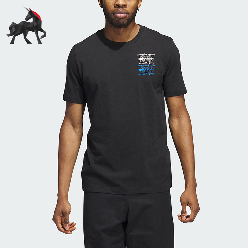 阿迪达斯正品男子短袖T恤