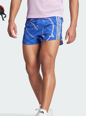 Adidas/阿迪达斯正品OTR BTN SHORT男士跑步系带短裤IQ3832